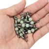 10Pcs Durable Luminous Splitter Brass Barrel Ring Rolling 3 Way Trident Fishing Pin Line Connector