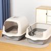 Large Capacity Cat Litter Box Fully Enclosed Sandbox Pet Anti Splash Toilet Spillproof Deodorant Cat Toilet Removable Cat Bedpan
