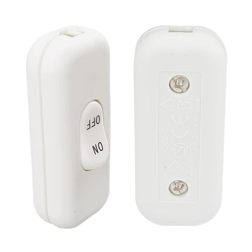 Pack of 2 Inlines Cord Switches 6A 250V Home Accessory for Table And Floor Lamp In Elegant Color Household Use