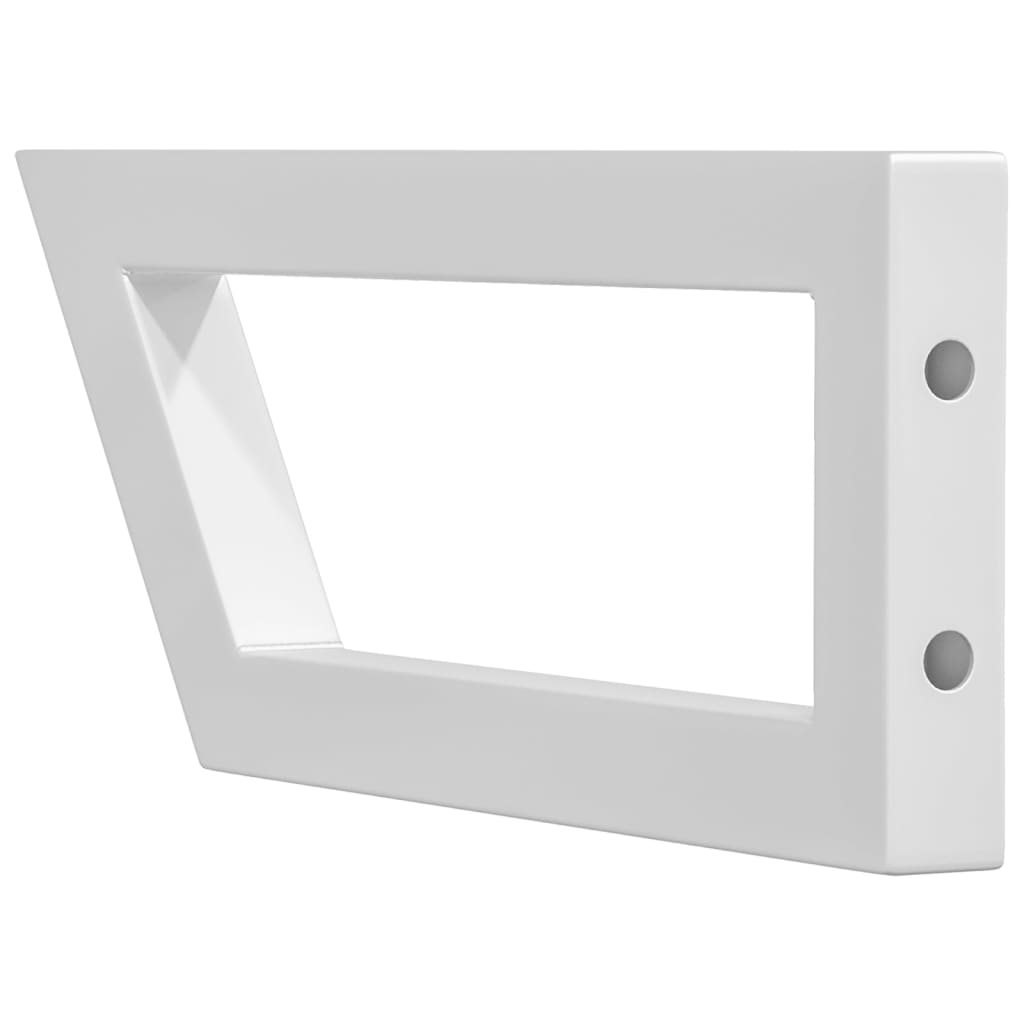 Washbasin Brackets 2 pcs White Trapezoidal Steel
