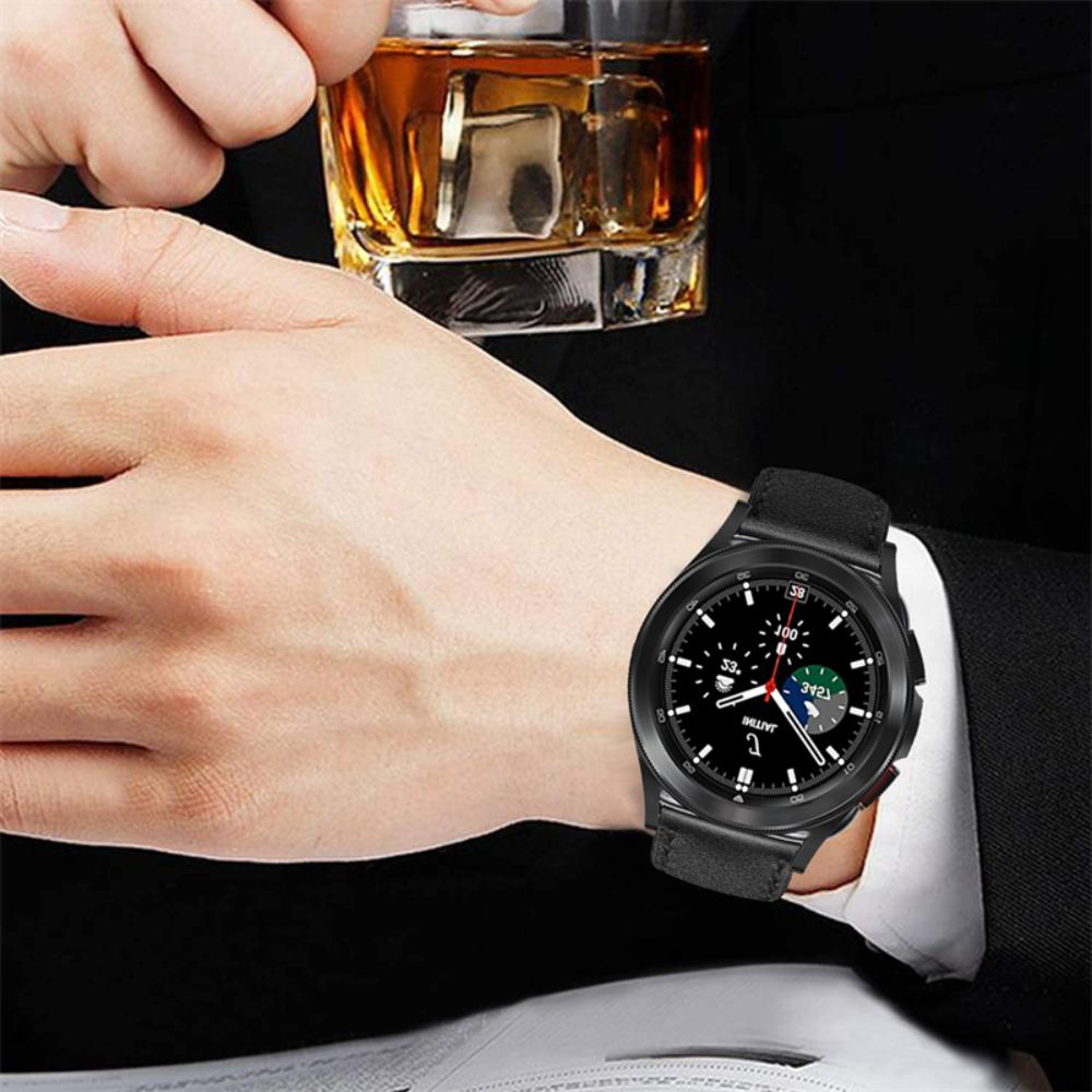 Кожаный ремешок 20 мм 22 мм для Samsung Galaxy Watch 7/6/5/pro/4/Classic 44 мм 40 мм Браслет Ремень Huawei GT-6-5-4-3-2-Pro 46 мм Ремешок