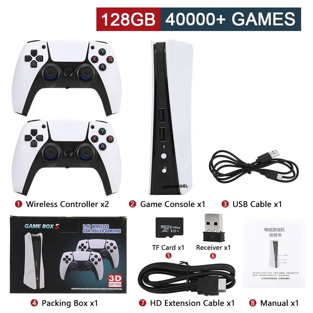 НОВАЯ игровая консоль GB5 64 ГБ/128 ГБ 40000 бесплатных игр HD TV Game Box 5 два геймпада для PS1/PPSPP/MAME Arcade Gaming Stick