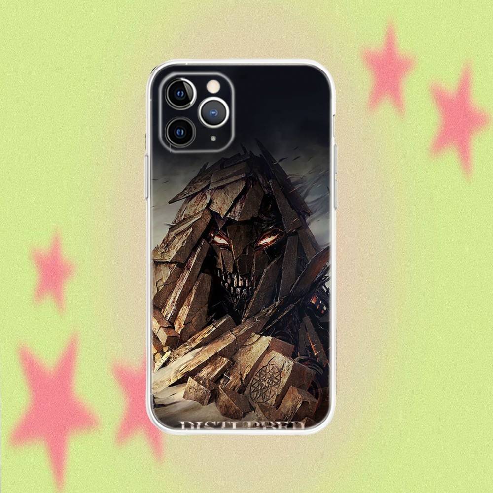 D-Disturbed The Sickness For iPhone 17,16,15,14,13,12,11,Air,X,XR,Pro,Max,Plus Transparent Clear Cover