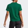 Adidas Оригинальная футболка с круглым вырезом и коротким рукавом с принтом логотипа, женские топы темно-зеленого цвета IB7424