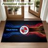 Crystal Velvet Square Rug Custom NameReading FC Pattern Non Slip Home Floor Decor Rug