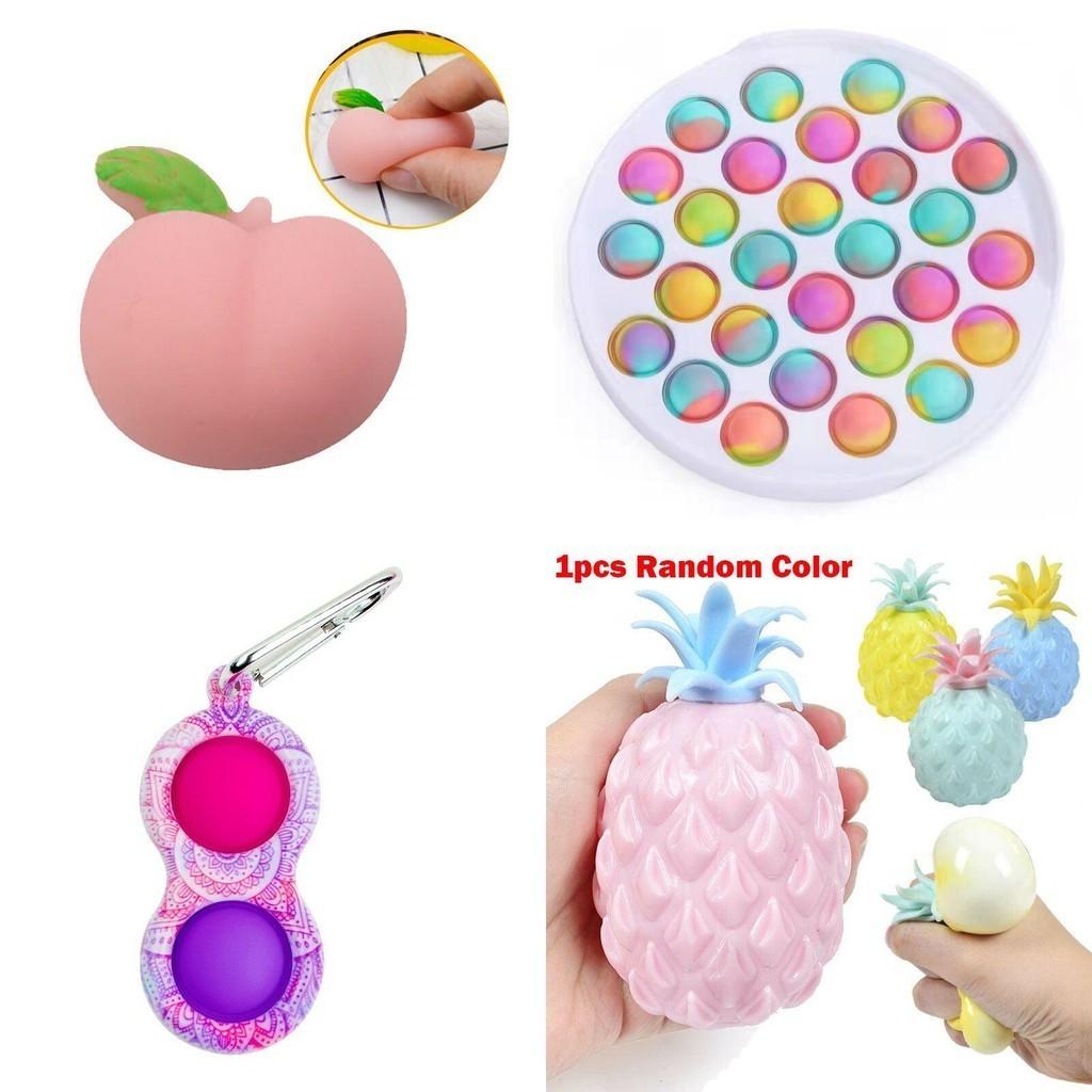 Colorful Fidget Toys Set Featuring Infinity Cube And Simple Dimple Stress Relief Tools