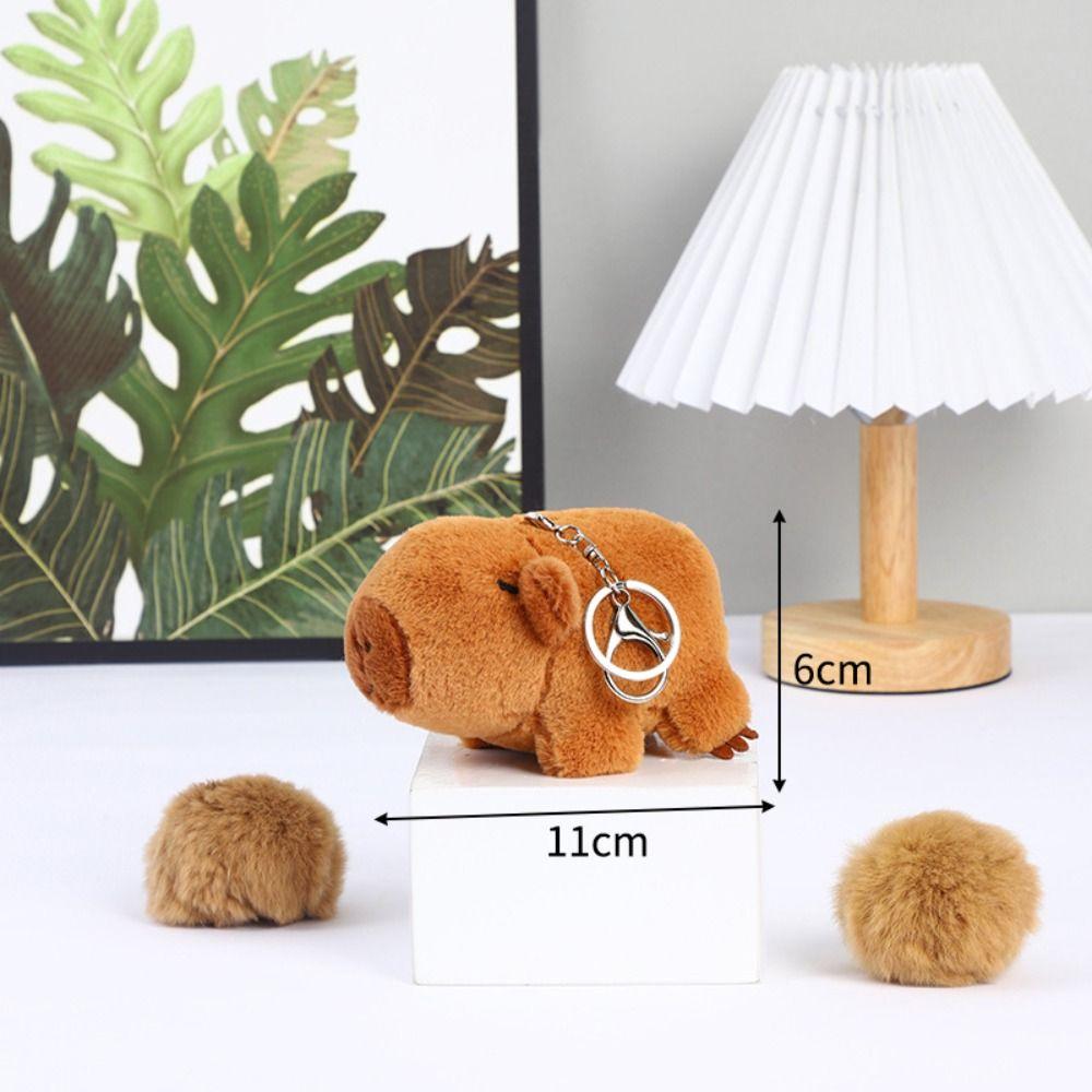 Capybara Anime Capibara Pendant PP Cotton Capybara Plush Keyring  Christmas Present