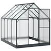 Garden Greenhouse with Door Anthracite Grey 183.5 x 243.5 x 207 cm
