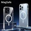Magsafe Magnetic Wireless Charging Clear Case For iPhone 14 13 12 11 Pro Max Mini X Xs XR 7 8 Plus SE 2020 Soft Silicone TPU Cover