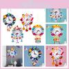 Diy Handmade Non-toxic Non-woven Wall Clock For Children's Room Decoration