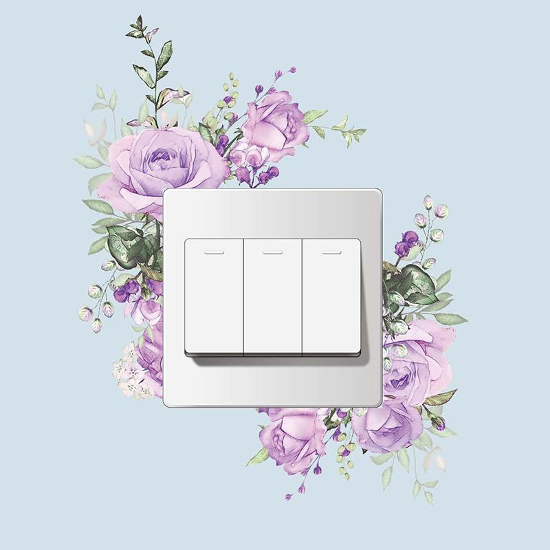 Романтичный цветок Switch Paste Home Background Beautification Декоративные наклейки на стену Самоклеящиеся обои