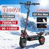 BOYUEDA Q7Pro Max E-Scooter 3200W Dual Motor 52V28AH Battery NFC Activated App Control Escooter Silent Tires Electric Scooter