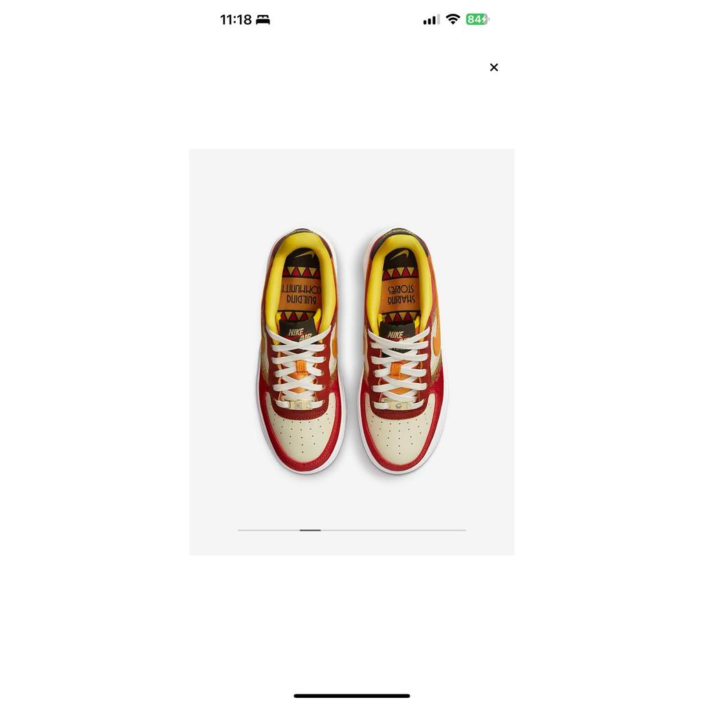 Nike Force 1 07 Premium GS Little Accra Kids кроссовки красные хабанеро-красный кокос-молоко DV2230-600