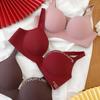Women Bra Letter Print Adjustable Strap No Steel Ring Push Up Seamless Breast Support 3/4 Cup Stretch Women Brassiere Women Underwear
