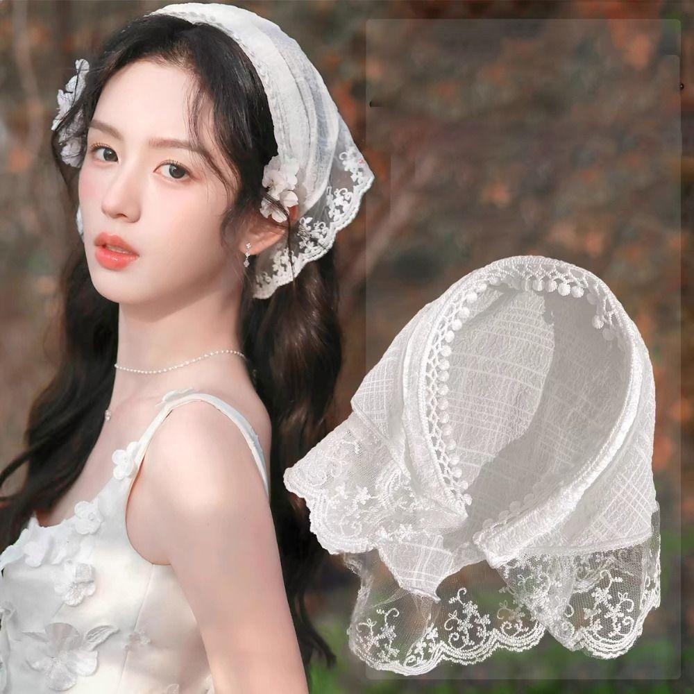 Bowknot Hair Hoop Seersucker Hair Bands Ins Hair Scarf Women