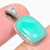 Natural Chrysoprase Gemstone Handmade 925 Solid Sterling Silver Pendant 1'' J3W97