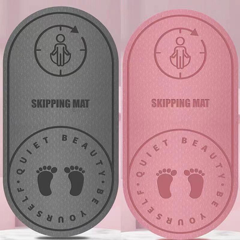 Skipping Rope Mat Anti-Noise Jump Rope Mat Exercise Nonslip Shock Absorption Yoga Mat Tpe Skipping Mat Fitness Yoga Pad