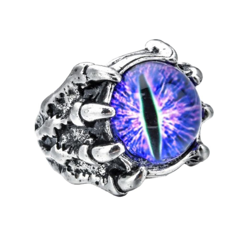 Крутое кольцо с когтями дракона Eagley Claws Eye Ring, индивидуальное панк-кольцо Devil Eye Open Ring для мужчин и женщин в стиле ретро, ювелирные изделия для рук