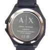 Часы кварцевые Armani Exchange AX4600 Classic Signature с открытой коробкой – Белый циферблат, черный силиконовый ремешок