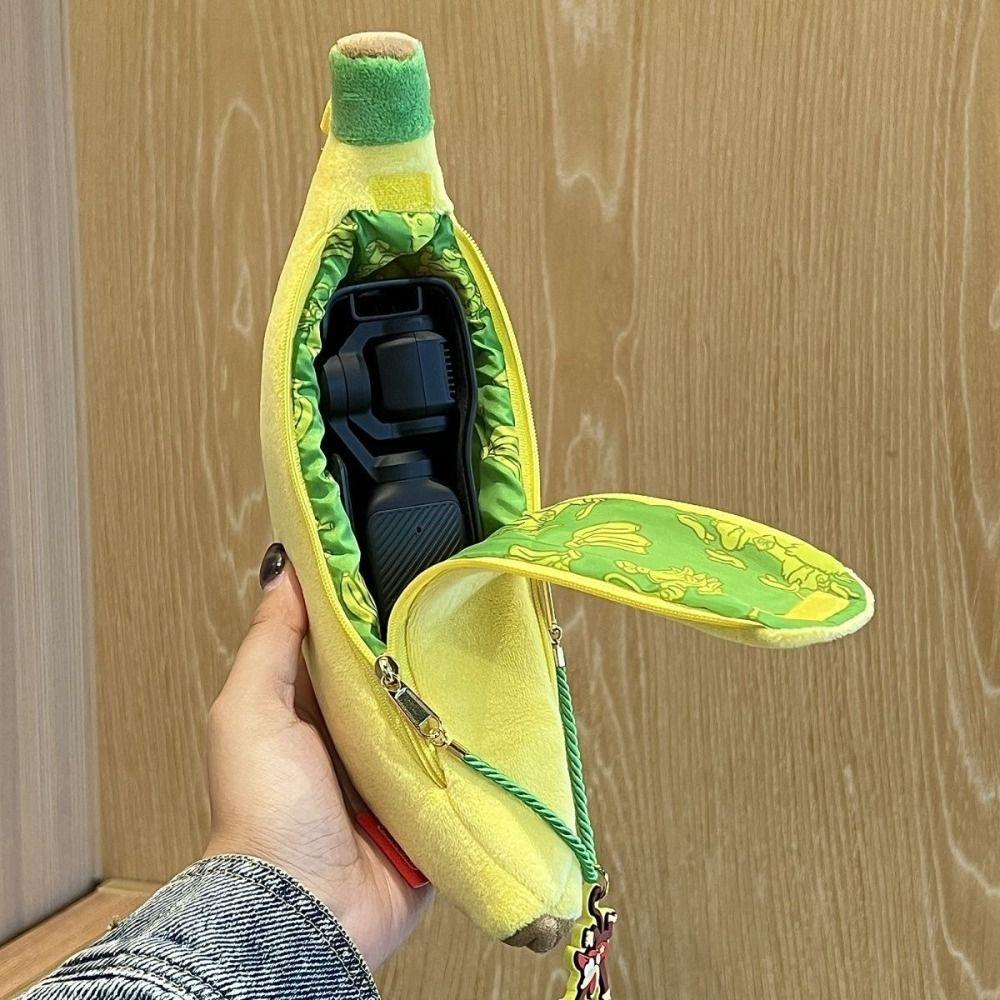Banana Shape Pen Bag Large Capacity Stationery Storage Bag Multi-functional Pencil Case Gift