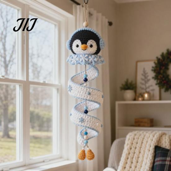 Easy Crochet Ghost Tutorial Kit DIY Kit, Ghost/Penguin/Deer/Gingerbread Man/Pumpkin Shape, Spiral Handicraft Gift for Enthusiasts Crafting Ornament