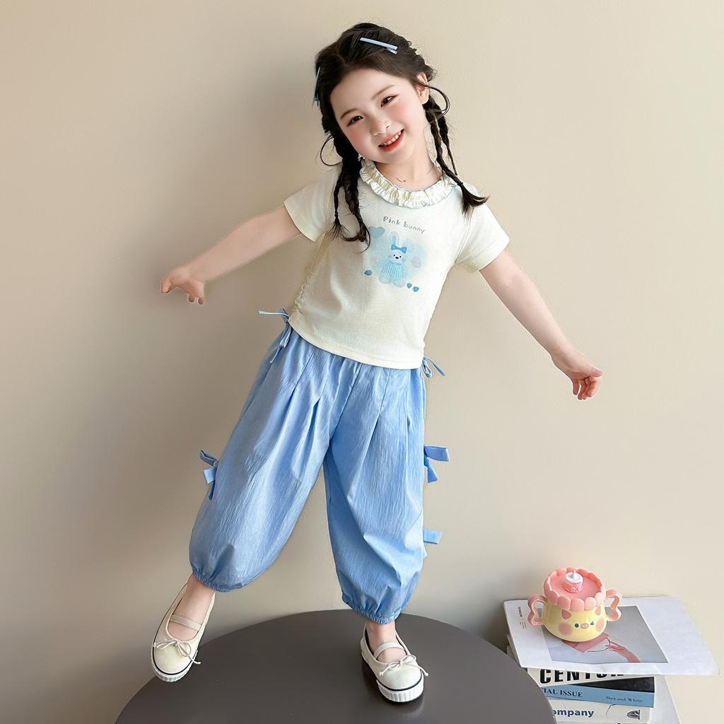 Adorable Girls Two Piece Casual Set Stylish Baby Clothing