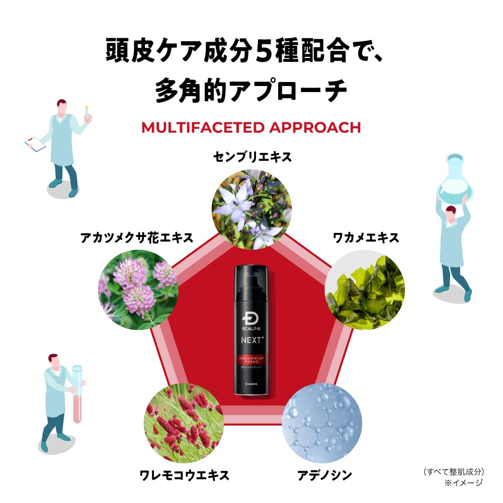 SCALP D Hair 5 Scalp Care 13 Hair Care Air Grip Amino 180mL NEXT+ Tonic, Fragrance-Free, Ingredients, Ingredients, Design, Acids,