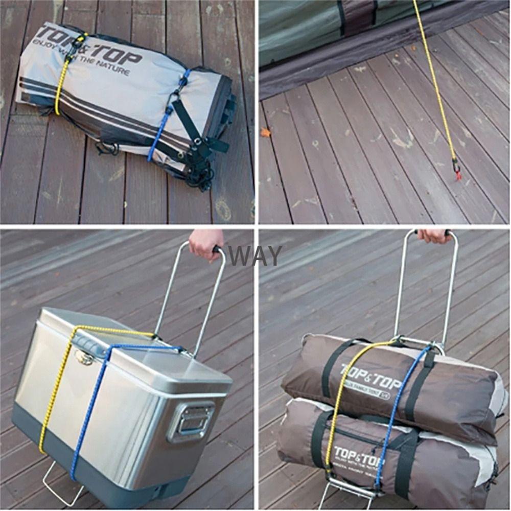 Hook 1m/1.5m/2m Camping Motorcycles Bungee Cord Luggage Rope Car Luggage Strap Bikes Rope Tie