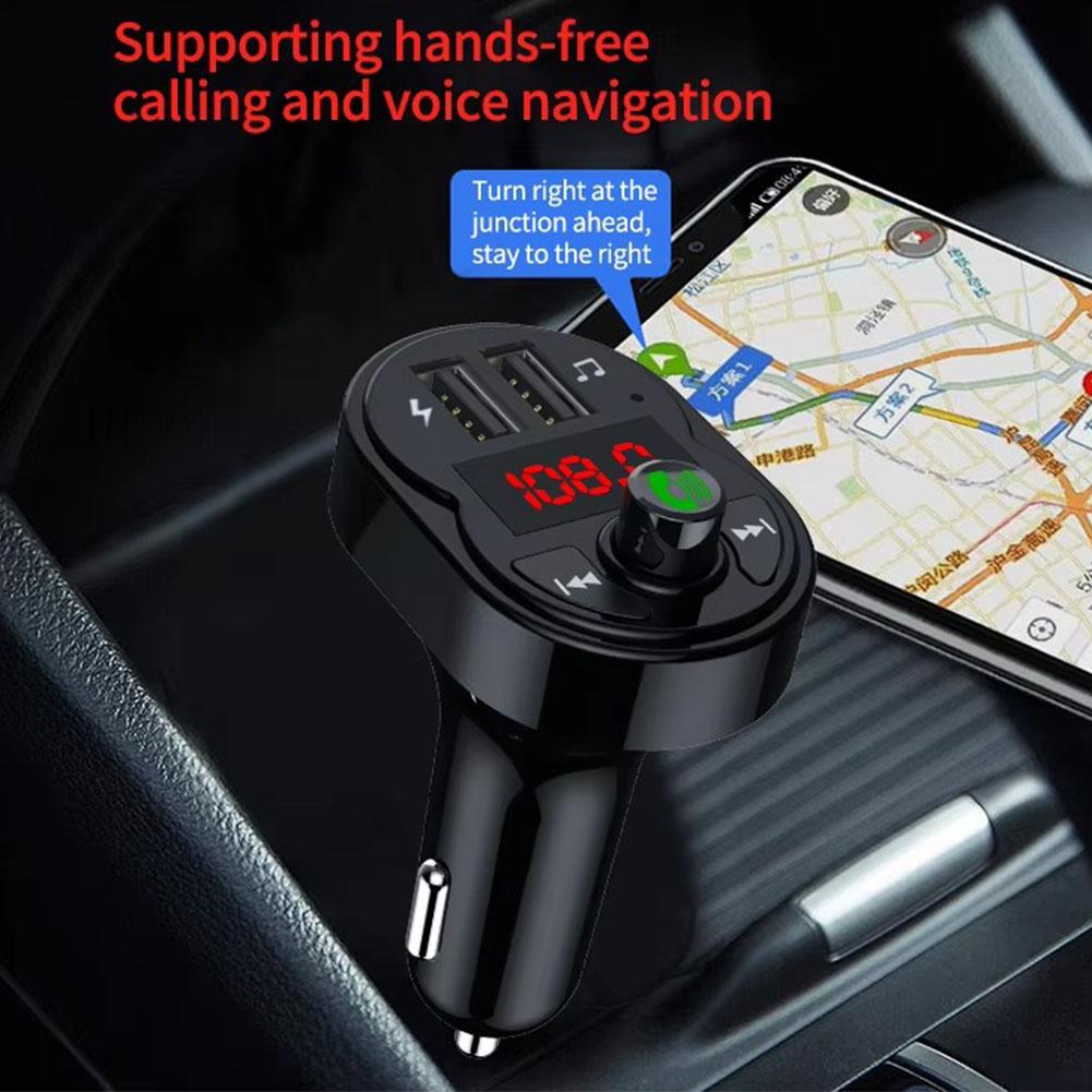 Автомобильный Bluetooth FM-передатчик Автомобильный MP3-плеер 5 В Выход USB Авто Быстрая зарядка Электронные аксессуары 12-24 В