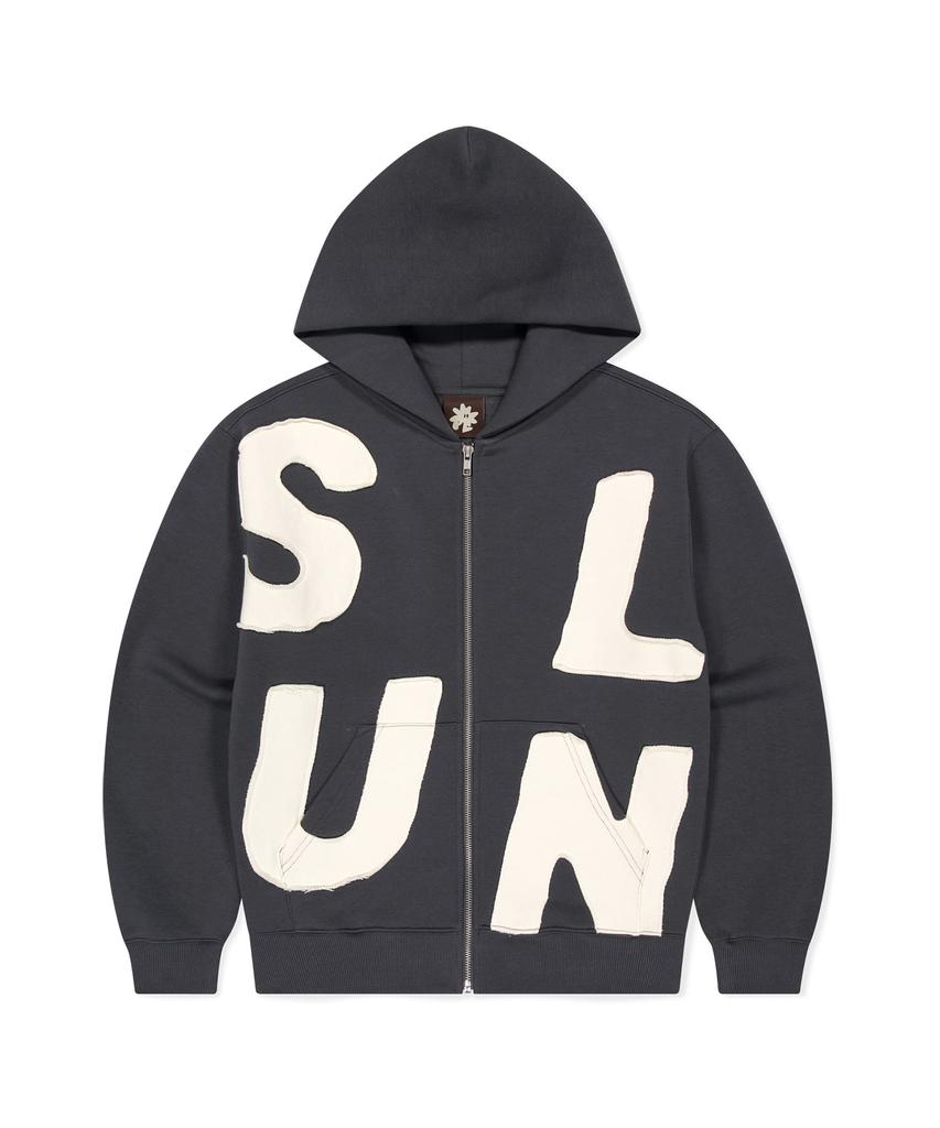 Sunlovetour Худи на молнии с начесом Capital Угольный