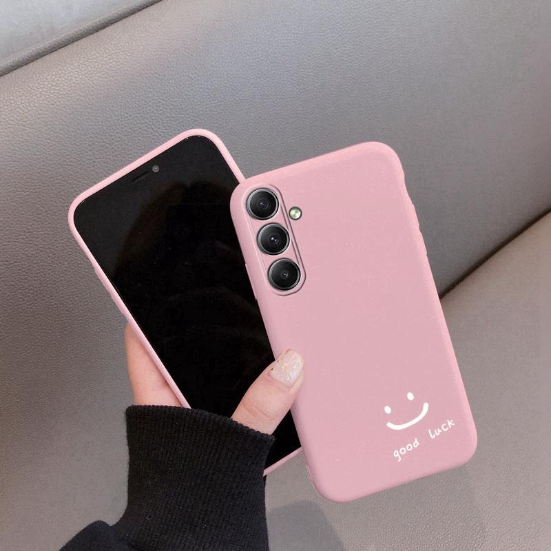 Couple Patterned Soft Silicone Case For Samsung A55 A35 S24 M35 Xiaomi Redmi Note 13 iPhone 15 Huawei Honor Realme Camera Protective Shockproof Cover