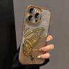 Gradient Glitter Butterfly Quicksand Plating Clear Phone Cases for iPhone 15 11 12 13 14 Pro Max Shockproof Soft Silicone Cover