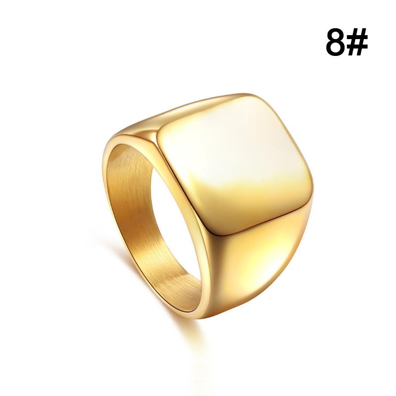Мужское ювелирное кольцо, простые кольца из нержавеющей стали, цельное полированное классическое модное обручальное кольцо