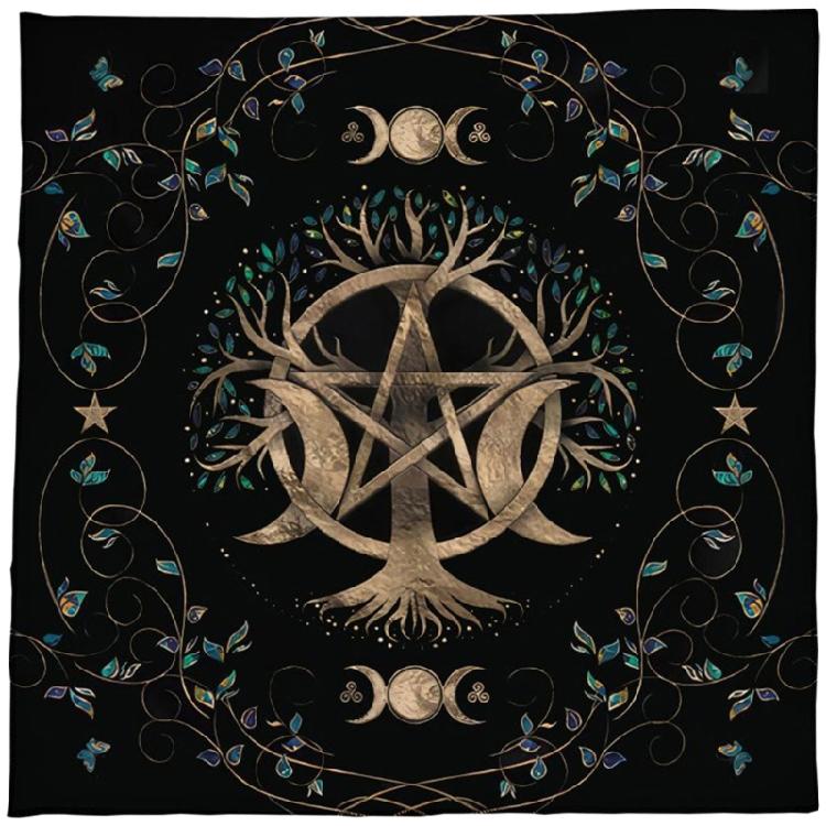 Пентаграммы Узор Скатерть для Таро Алтарная Ткань Гадания Гобелен