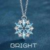 Snowflake Necklace Fashionable and Stylish Necklace, Collar, Women's Charm, Transparent Pendant Necklace, Party Jewelry Gift