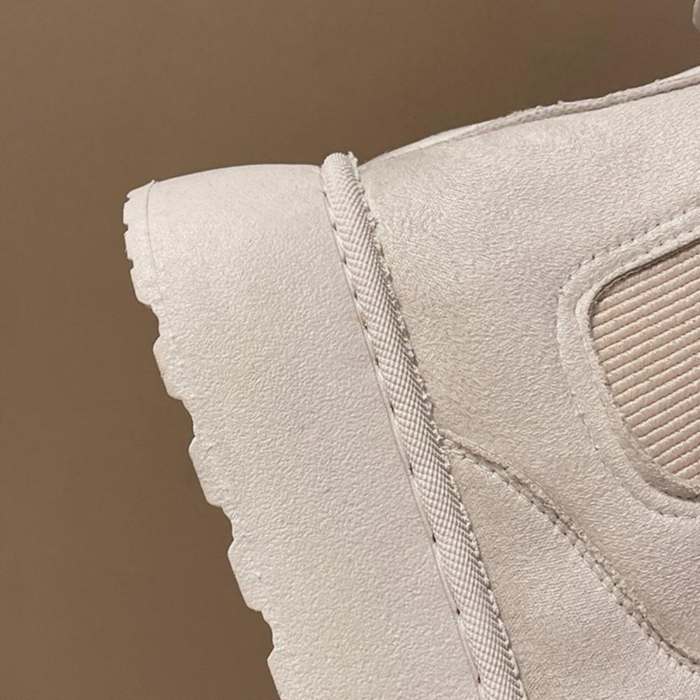 Женские ботильоны Зима Новые женские зимние теплые хлопковые ботинки на толстой подошве с бархатной круглой носочной частью