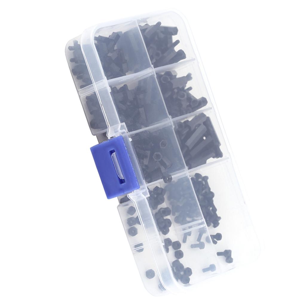 250 шт. нейлон M2 шестигранная колонна набор мужской распорка винт гайка (M2 мужской противостояние C)