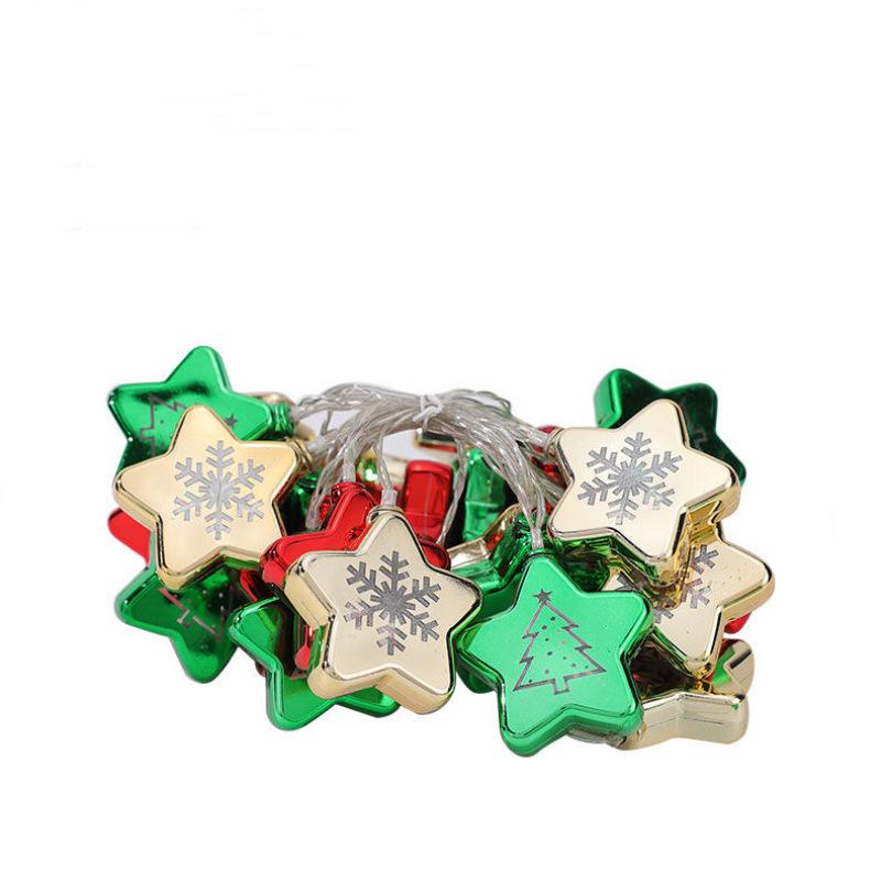 Светодиодные электрогальванизированные гирлянды «Снежинка» и «Звезда» - Рождественская атмосфера, мигающие сказочные гирлянды, мишура, шары-декор