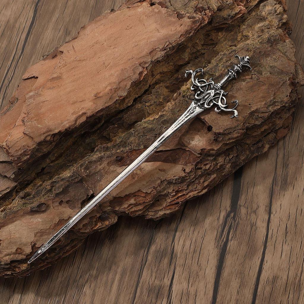 Заколка для волос в виде меча в ретро-стиле викингов - Модный зажим для вечеринок в норвежском стиле