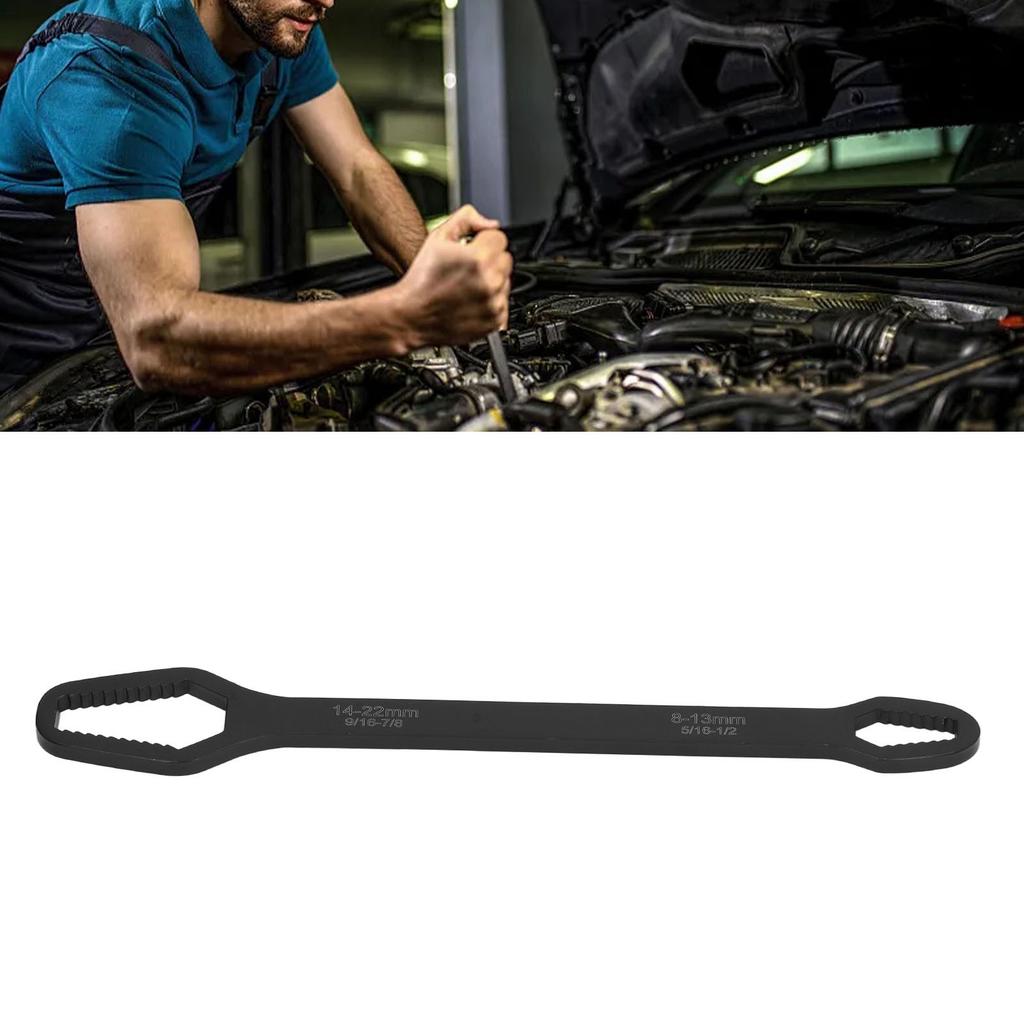 Double Ended Self Tightening Wrench Multifunctional 822mm Self Tightening Spanner for Auto Repair