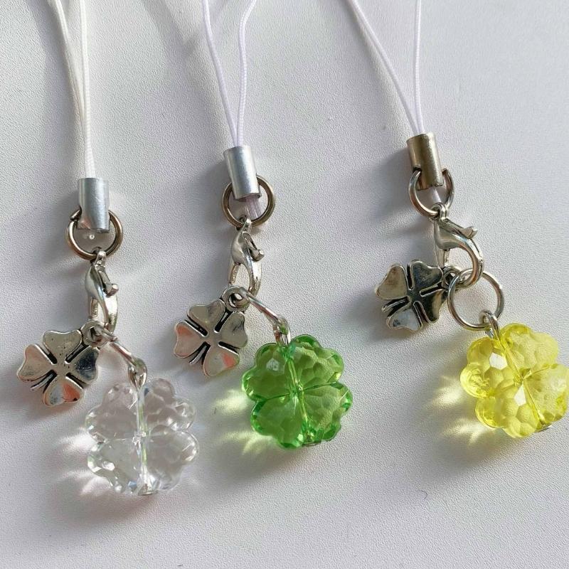 Ручная работа Четырехлистный клевер телефонный брелок стильный телефон цепочка мобильный аксессуар портативный брелок для модных женщин дамы