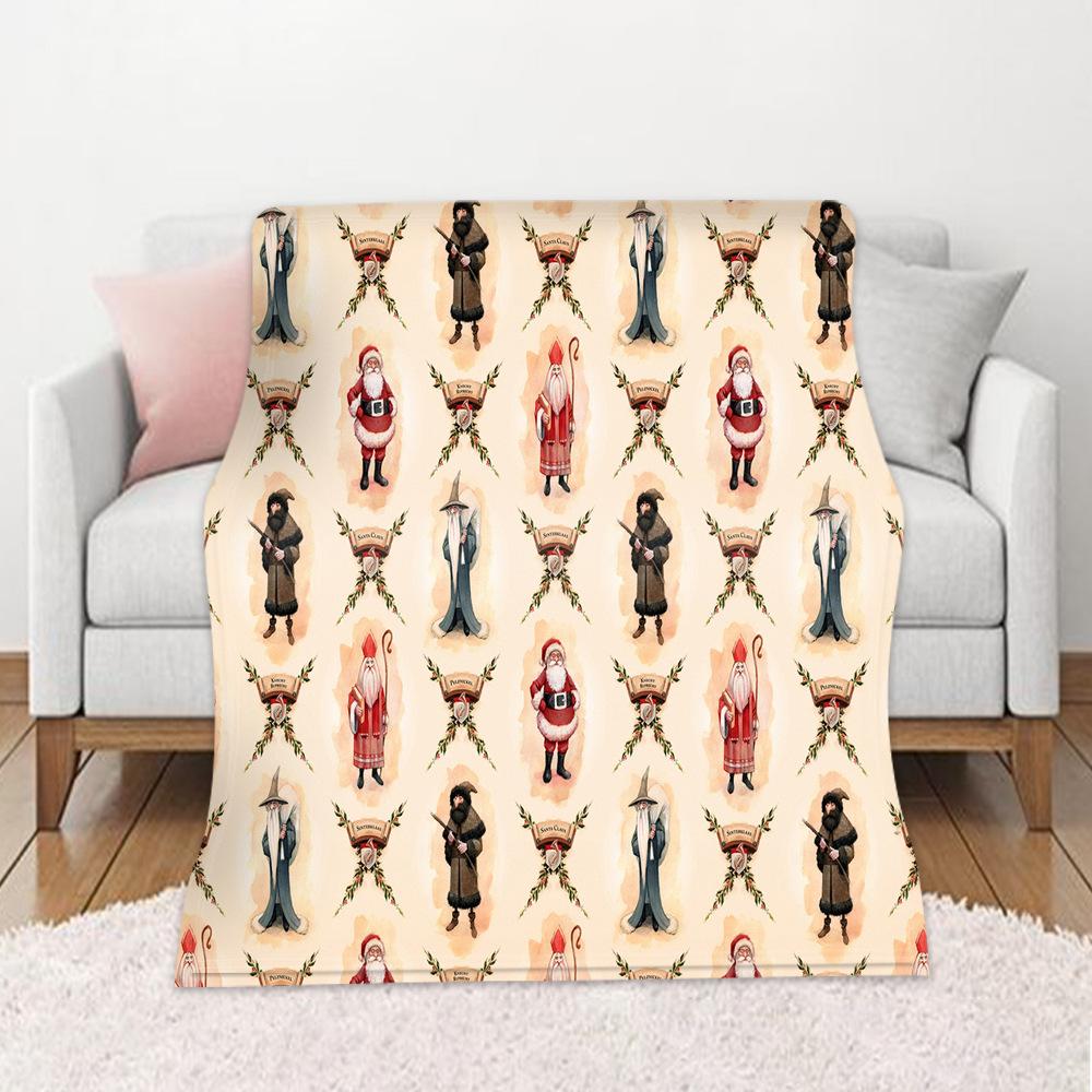 Рождественское теплое тематическое фланелевое одеяло, мягкое, легкое, теплое для гостиной, спальни, кровати, дивана, детей и взрослых, подарки