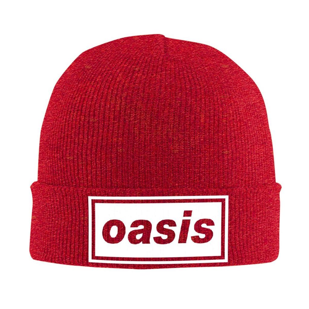 O-Oasis Логотип Вязаная Шапка Женская Мужская Шапки-Бини Зимние Шапки Акриловые Хип-Хоп Кепки