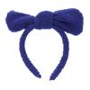 Bow Headband Headdress Blue Large Cute Bow Shape Face Wash Hair Band for Makeup Spa Yoga
