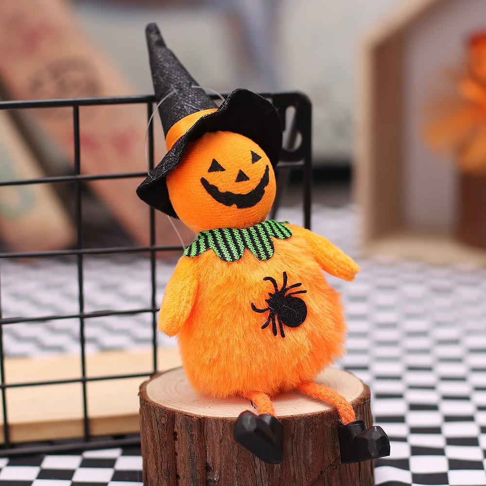 Halloween Decorations Plush Pumpkin Witch Doll Small Pendant Holiday Party Scene Atmosphere Decoration Props