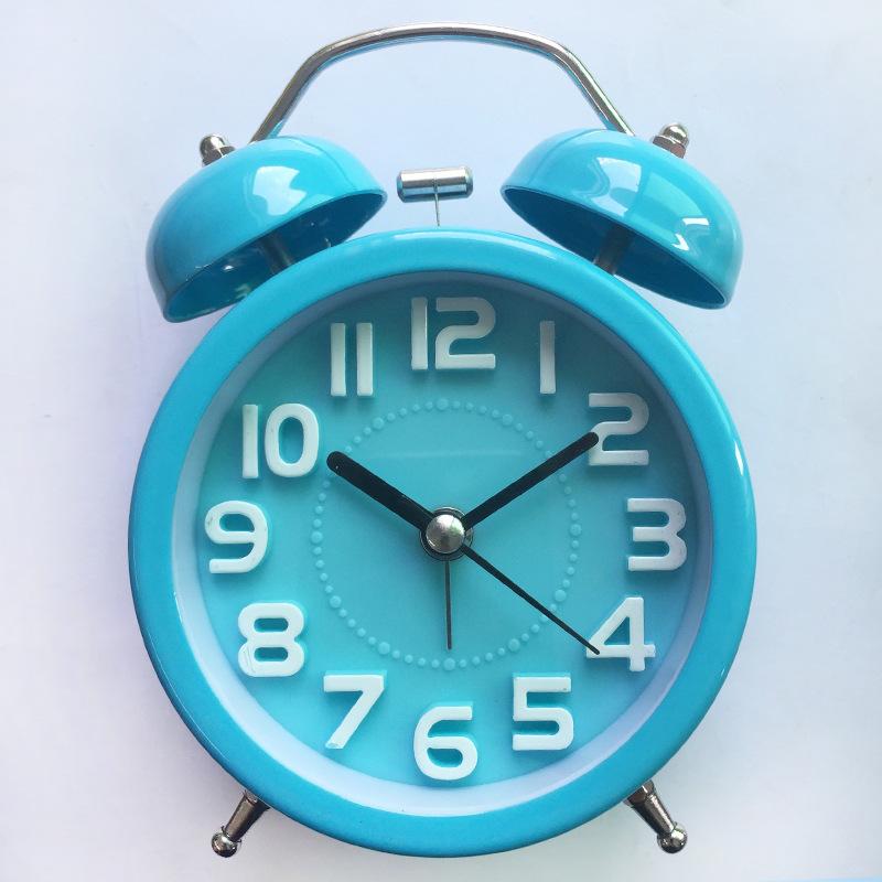 Direct supply 1 inch 111 metal spray paint three-dimensional word alarm clock night light creative bell children's student seat clock attributes