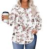 Womens Plus Size Tops Long Sleeve Shirts Round Neck Flowy Tunic Casual Loose Blouse L-5X
