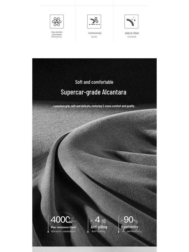 Ideal Genuine Leather Steering Wheel Cover for L6/L7/L8/L9 and Ideal ONE - Suede Car Interior Accessory