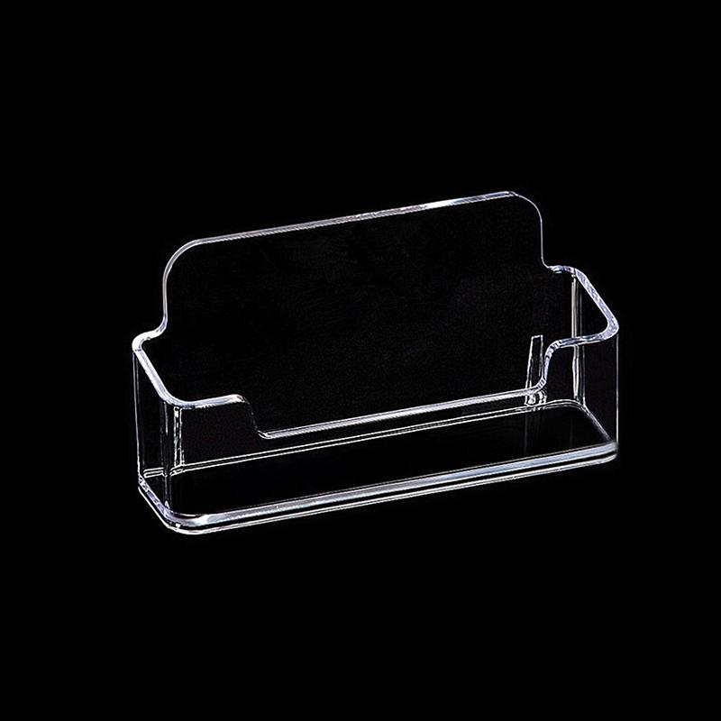 1Pc Clear Desk Shelf Box Storage Display Stand Acrylic Plastic Transparent Desktop Bussiness Card Holder Place Card Holder