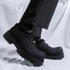 Brand Men's Spring/autumn British Style Thick Soled Formal Leather Shoes New Fashionable Men's Classic Black Lace Up Work Shoes